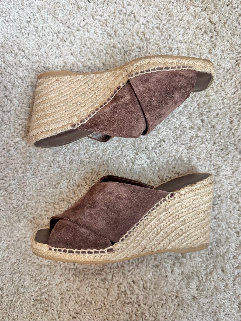 Vince Gaelan Suede Espadrille Wedge Sandal - Size 6M